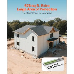 Höyrynsulkumuovi polyeteeni ja kudottu kangas 1370 x 45720 mm rulla 62,8 m²