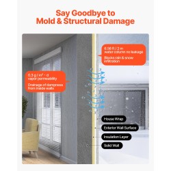 Höyrynsulkumuovi polyeteeni ja kudottu kangas 1370 x 45720 mm rulla 62,8 m²