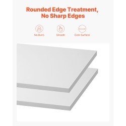 Melamiinipintaiset lastulevyhyllyt 584×355×15 mm 2 kpl valkoiset