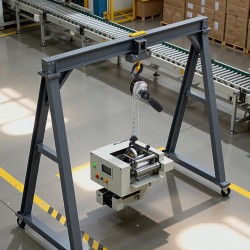 Käsikäyttöinen vipuketjutalja 250 kg G80 ketju 3 m 360 asteen koukut