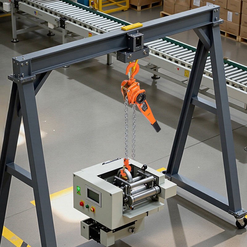 Käsikäyttöinen kettinostin 750 kg 1,5 m G80 teräsketju teräsrunko