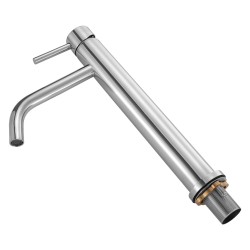 Yksivipuinen pesuallashana 304 ruostumatonta terästä korkea kaari punottu letku painonapilla toimiva pohjaventtiili