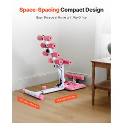 Syväkyykky ja pakaratreenilaite kotisaliin säädettävä kolmella vastusnauhalla pinkki valkoinen