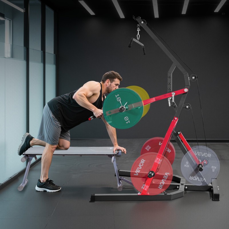 Kotikuntosalilaite 2:1-suhteinen LAT- ja alataljajärjestelmä säädettävällä rungolla