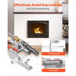 kaasun ohjausliekkiyksikkö nestekaasulle lämmön- ja korroosionkestävä hopea 160x120x40 mm