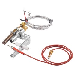 Pilottipoltinkokoonpano maakaasukäyttöön kuumuutta ja korroosiota kestävä hopea 160x120x40 mm