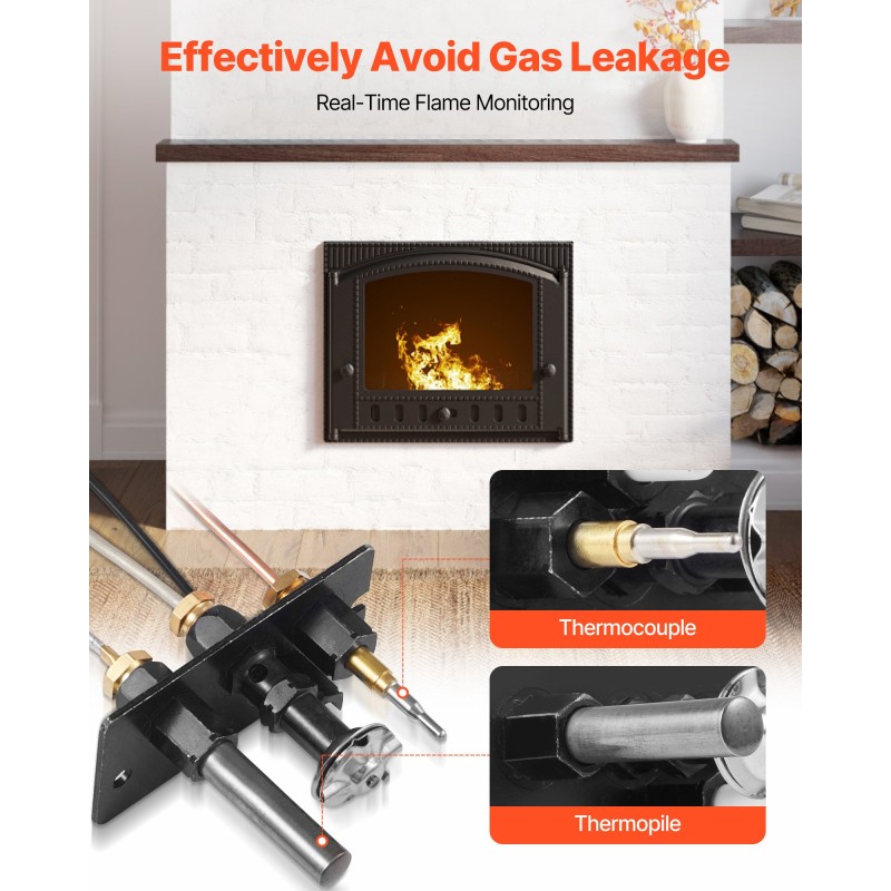 Kaasureleensarja luonnonkaasulle takkoihin vedenlämmittimiin ja liesiin