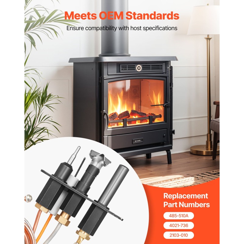 Kaasureleetin asennussarja maakaasulaitteille lämmön- ja korroosionkestävä musta ZH-1003A