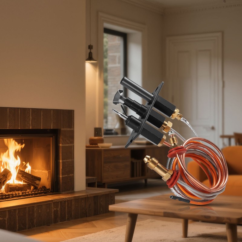 Kaasureleetin asennussarja maakaasulaitteille lämmön- ja korroosionkestävä musta ZH-1003A