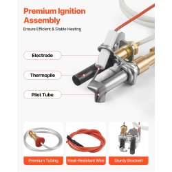 Sytytyskokoonpano maakaasutakkoihin lämmön ja korroosion kestävä hopeanvärinen laajasti yhteensopiva