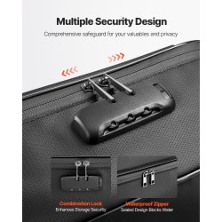 Paloturvallinen kannettava asiakirjalaatikko silikonipinnoitetusta lasikuitukankaasta numeroyhdistelmälukolla