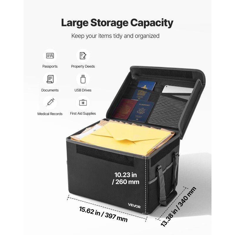 Asiakirjalaatikko silikonipinnoitettu lasikuitukangas palonkestävä vesitiivis taittuva