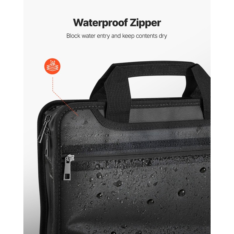 Tulenkestävä asiakirjalaukku silikonipinnoitetusta lasikuitukankaasta 12 läpinäkyvää haitarisivua kestää 1000°C