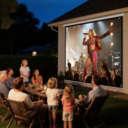 Manuaalinen alasvedettävä valkokangas 120 tuumaa neulottu valkoinen PVC rautakotelolla