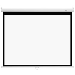 Manuaalinen 72 tuumainen projektorikangas 4 3 kuvasuhde neulottu valkoinen PVC kangas seinäasennus