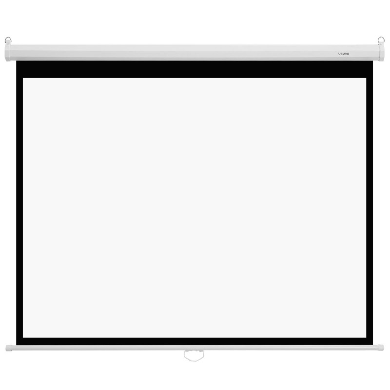 Manuaalinen 72-tuumainen projektorikangas 4:3-kuvasuhde neulottu valkoinen PVC-kangas seinäasennus