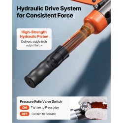 Hydraulinen puristustyökalu PEX- ja alumiinimuoviputkille neljällä vaihtoleukasarjalla