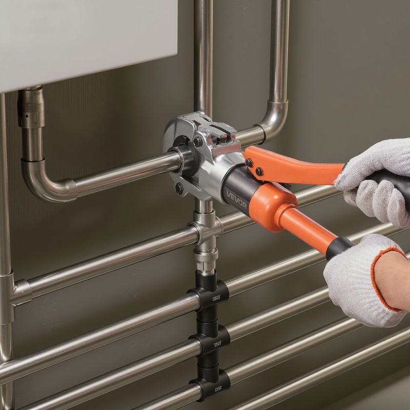 Hydraulinen putkien puristustyökalu ruostumattomille teräsputkille 5 vaihdettavaa leukaa