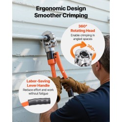 Hydraulinen putkipuristin PEX ja alumiinimuoviputkille 4 vaihdettavaa leukaa TH16 TH20 TH26 TH32