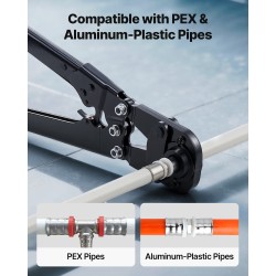 Putkien puristustyökalu PEX- ja alumiinimuoviputkille viisi vaihdettavaa leukaa