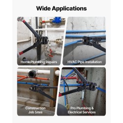 Putkien puristustyökalu PEX- ja alumiinimuoviputkille viisi vaihdettavaa leukaa