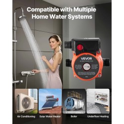 Lämminvesikiertopumppu 3-nopeuksinen valurautaisella pumppupäällä 100 wattia kotitalouksiin