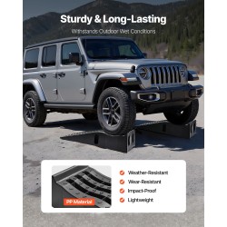 Ajosillat 2 kpl polypropeenia musta 155 mm nostokorkeus 5897 kg kantavuus autoille