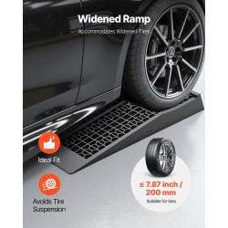 Auton huoltorampit polypropeeni 65 mm nostokorkeus 9072 kg 2 kpl