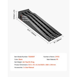 Auton huoltorampit polypropeeni 160 mm nostokorkeus 2 kpl 5897 kg