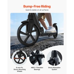 Taittuva potkulauta korkeussäädettävällä ohjaustangolla kantavuus 99,8 kg polyuretaanipyörillä