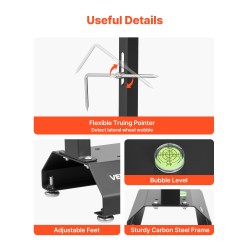 Vannetasapainotusteline moottori- ja polkupyörille hiiliteräs 40 kg 813 mm