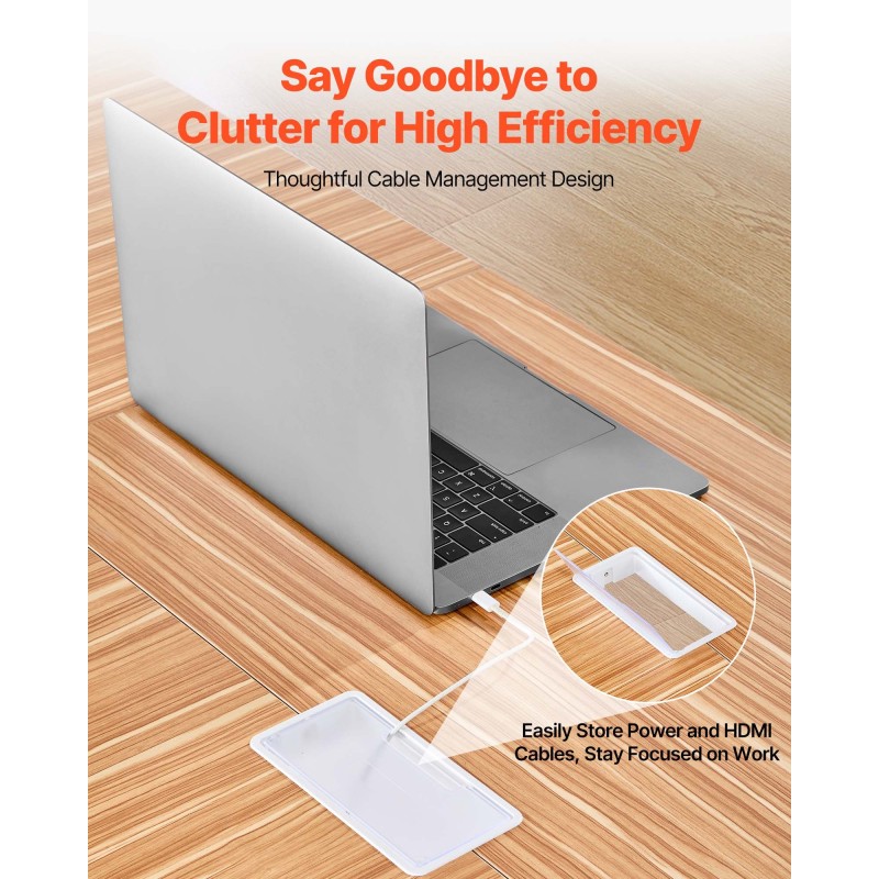 Neuvottelupöytä 1800 mm 6–8 henkilölle metallijaloilla ruskealla puunsyykuviolla