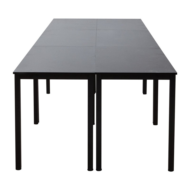 Neuvottelupöytäsarja 6-osainen 16 henkilön ruskea puukuosinen metallijaloilla toimistoon