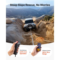 Sähkövinssi 4500 kg vetokyky 12V teräsvaijeri 8,3 mm 19,8 m