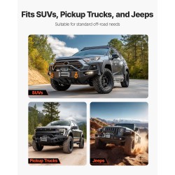 Sähkövinssi teräsvaijerilla 9,1 mm 24 m 5400 kg vetokyky IP55 maastoajoneuvoille