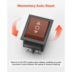 Keinukytkin kuusi-napainen kolmiasentoinen hetkellisellä automaattipalautuksella IP20-suojattu tasavirtamoottoreille