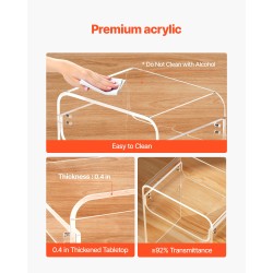 Sivupöytä akryylinen läpinäkyvä kaksitasoinen kompakti yöpöytä