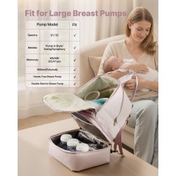 Rintapumppureppu polyesterinen ulkopinta eristetty vedenpitävä alaosa vaaleanpunainen mukana kylmäkallet