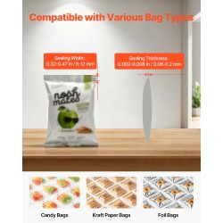 Jatkuvatoiminen muovipussien suljentakone 0,06–0,2 mm paksuille digitaalinen lämpötilansäätö