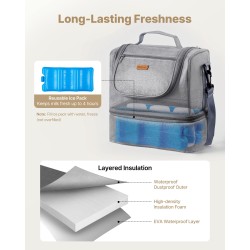 Kantolaukku rintapumpulle polyesteri eristetty alaosa kylmäpakkaukset vesitiivis alusta harmaa