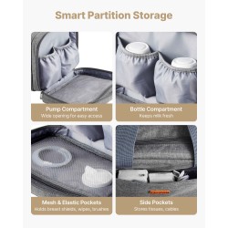 Rintapumppulaukku lämpöeristetty polyesteripäällinen EVA-vaahto 290×160×210 mm 6 lokeroa kylmäosastolla