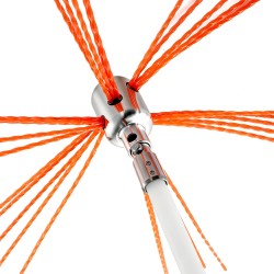 Hormin puhdistussarja nailonvarsilla yhdeksänmetrin alumiiniseosharjalla ja suojalaseilla