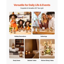 LED-kynttilälyhdyt 12 kpl pronssinvärinen muovi 128 mm ripustusrengas sisäkäyttöön