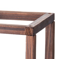 Puinen häälyhtysetti setripuu 24 osaa pöytäkoriste liekittömillä LED kynttilöillä