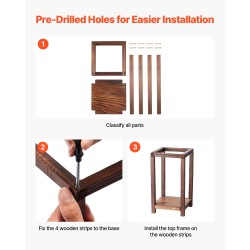 Puinen häälyhtysetti setripuu 24 osaa pöytäkoriste liekittömillä LED-kynttilöillä