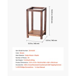 Puinen häälyhtysetti setripuu 24 osaa pöytäkoriste liekittömillä LED-kynttilöillä