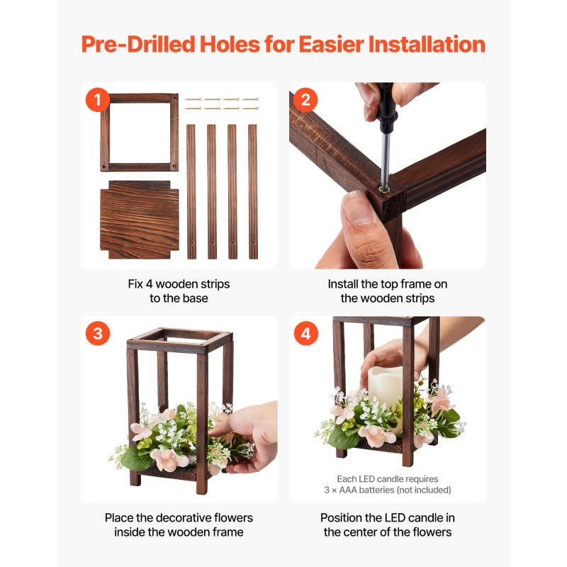 Lyhtyasetelma setripuu 60 osaa 25,5 cm häihin