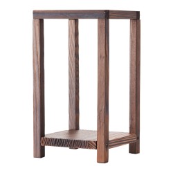 Puutainen häälyhtysetti 12 kpl setripuu 254,8 mm korkea LED-kynttilöillä