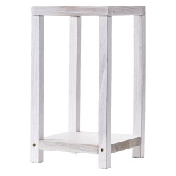 Puumaiset pöytälyhdyt setripuu 12 kpl liekittömillä LED kynttilöillä eukalyptusseppeleillä