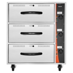 Kolmeosainen lämmityslaatikko ruostumattomasta teräksestä ammattikeittiöön ja cateringkäyttöön